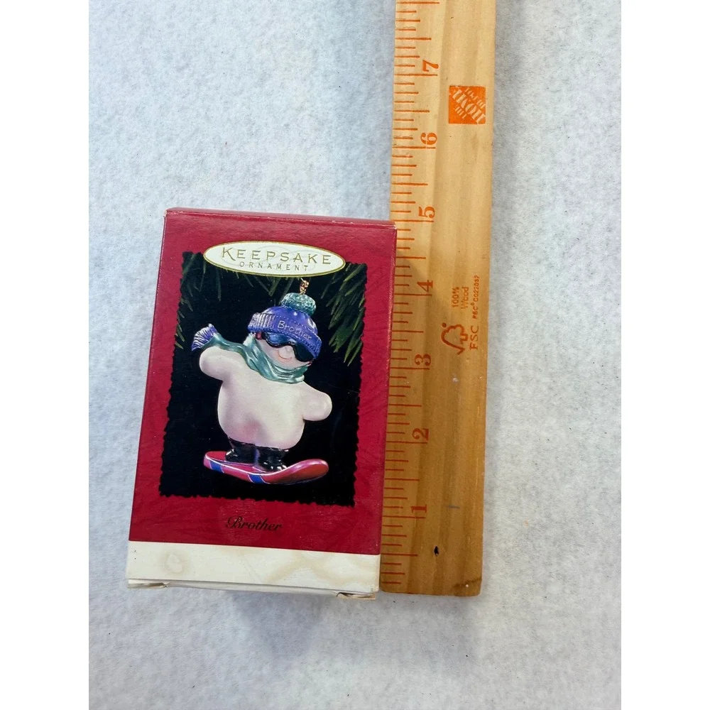 Hallmark Keepsake Ornament 1995 Brother Snowboarding Snowman Vintage QX5679 Box